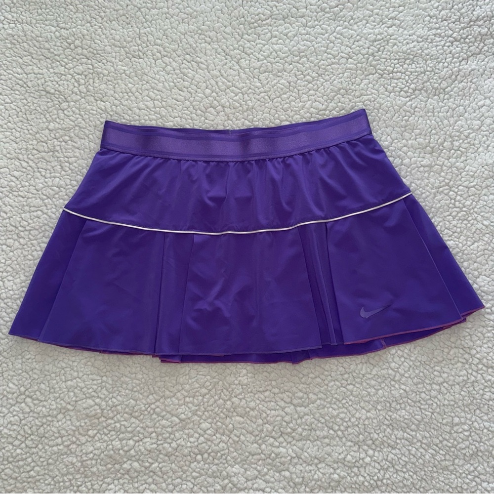 NIKE DRI-FIT tennis golf pickle ball skirt skort purple undershorts sport gym XL - Picture 8 of 8